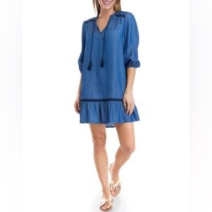 Crown & Ivy™ Women's 3/4 Sleeve Peasant Tencel Dress PXL